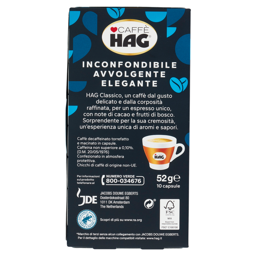 Capsule Caffè Decaffeinato Compatibili Nespresso 10pz Caffè Hag - Foto 3