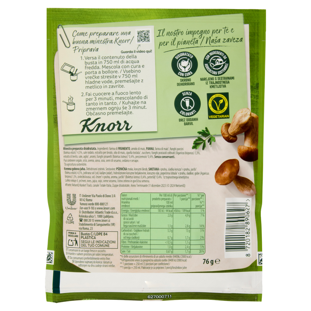 Crema Di Porcini In Busta Da Agricoltura Sostenibile Knorr - Foto 3