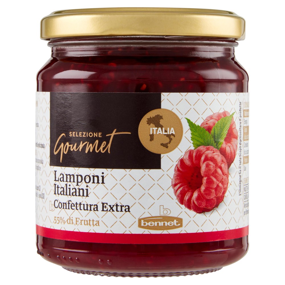 Confettura Extra Di Lamponi Italiani Selezione Gourmet Bennet - Foto 1