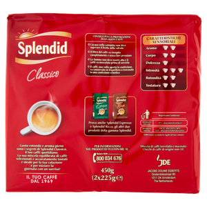 Caffè Macinato Classico Per Moka Dal Gusto Rotondo 2x225g Splendid - Foto 3