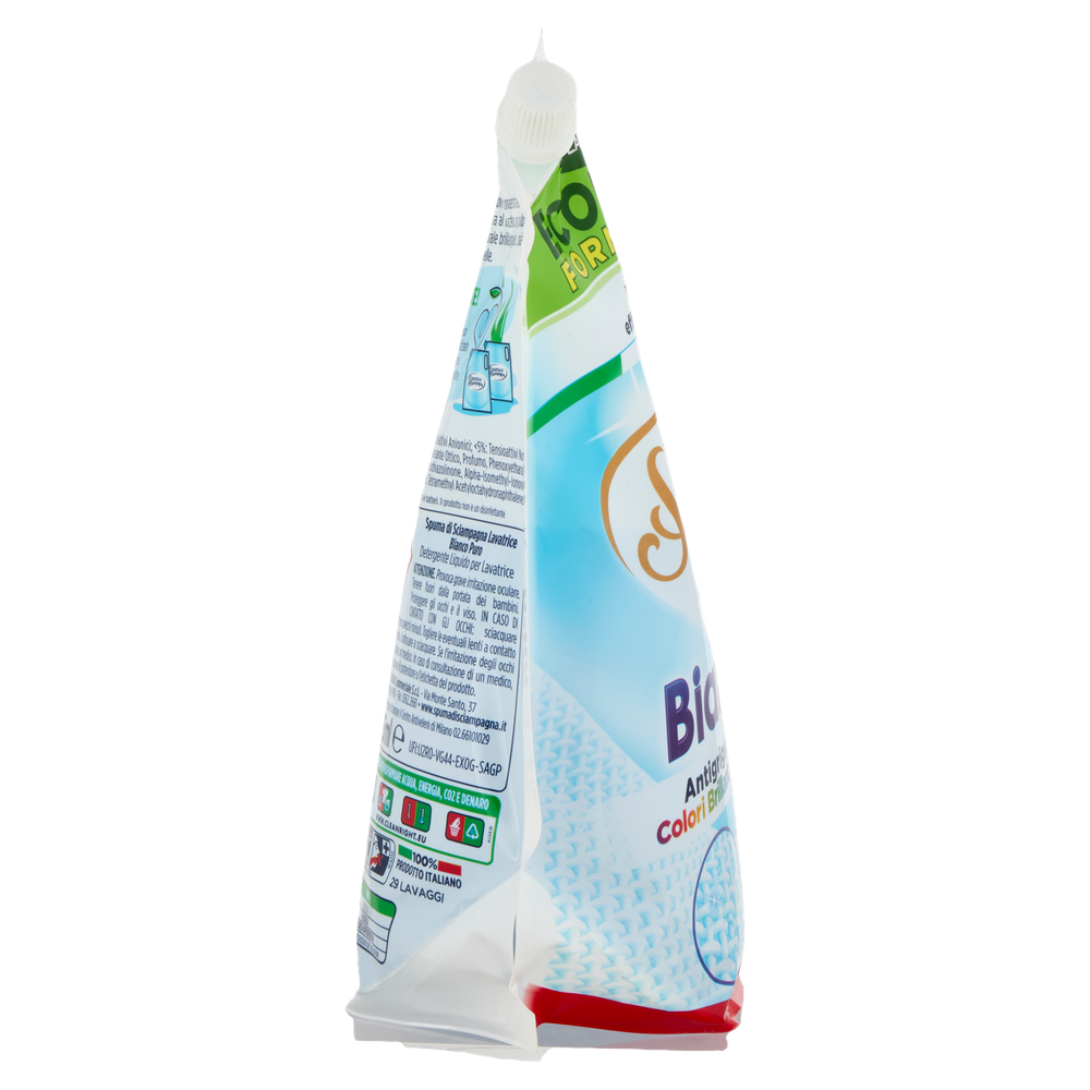 Detersivo Lavatrice Bianco Puro Ecoricarica Spuma Di Sciampagna - Foto 2