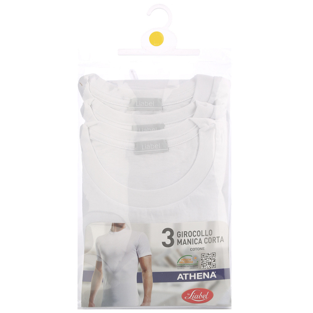 Tris T Shirt Uomo 6 Bianco Athena By Liabel - Foto 2