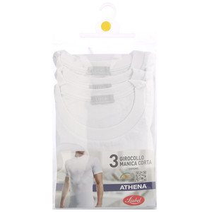 Tris T Shirt Uomo 6 Bianco Athena By Liabel - Foto 2