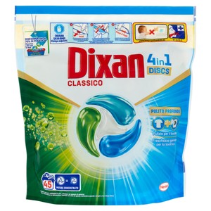 Detersivo Predosato Per Lavatrice Discs Dixan Conf. Da 45 - Foto 1