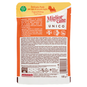 Alimento Umido Per Cani Pate' Tacchino Unico Migliorcane - Foto 3