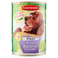 Alimento Umido Per Cane Pate' Vitello/Agnello/Carote Bennet