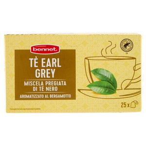 Tè Nero Earl Grey Aromatizzato Al Bergamotto 25x2g Bennet - Foto 1