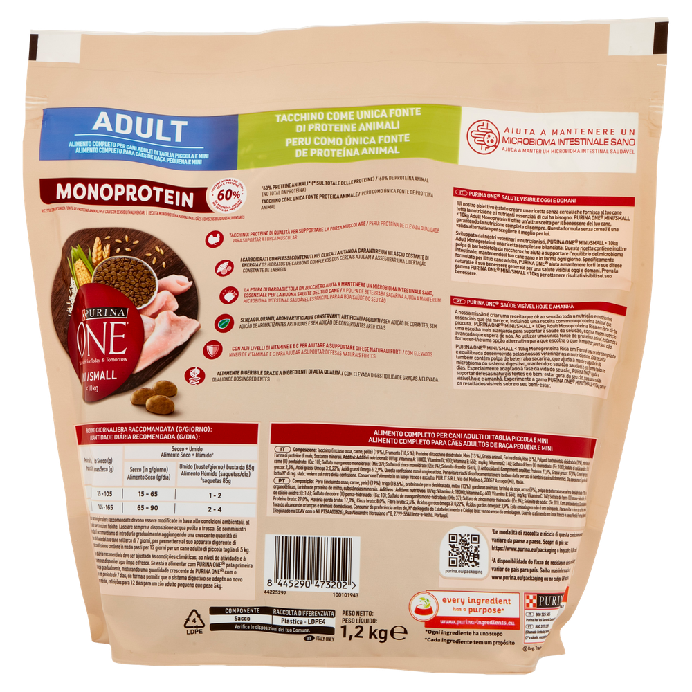 Alimento Secco Per Cani Tacchino Mini Monoprotein Purina One - Foto 3