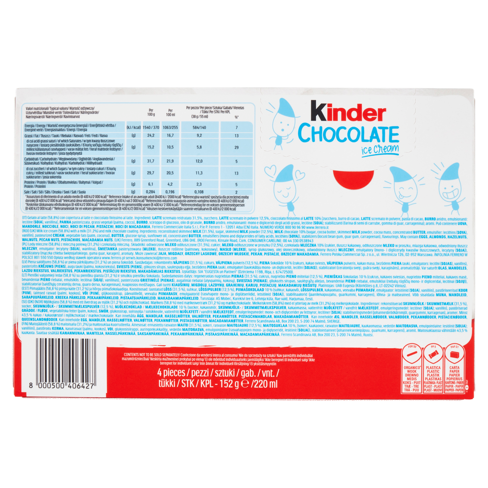 Kinder Chocolate Ice Cream Ferrero - Foto 3