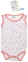 Body Neonata Spalla Larga 3/6 Mesi Bianco Stelline Bordo Rosa Delinea