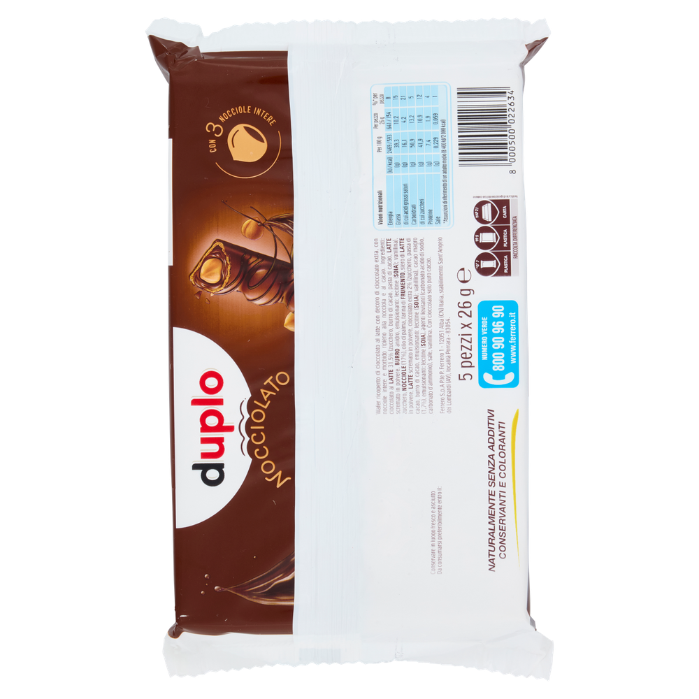 Wafer Con Cioccolato Al Latte, Nocciole Intere E Crema Duplo - Foto 3