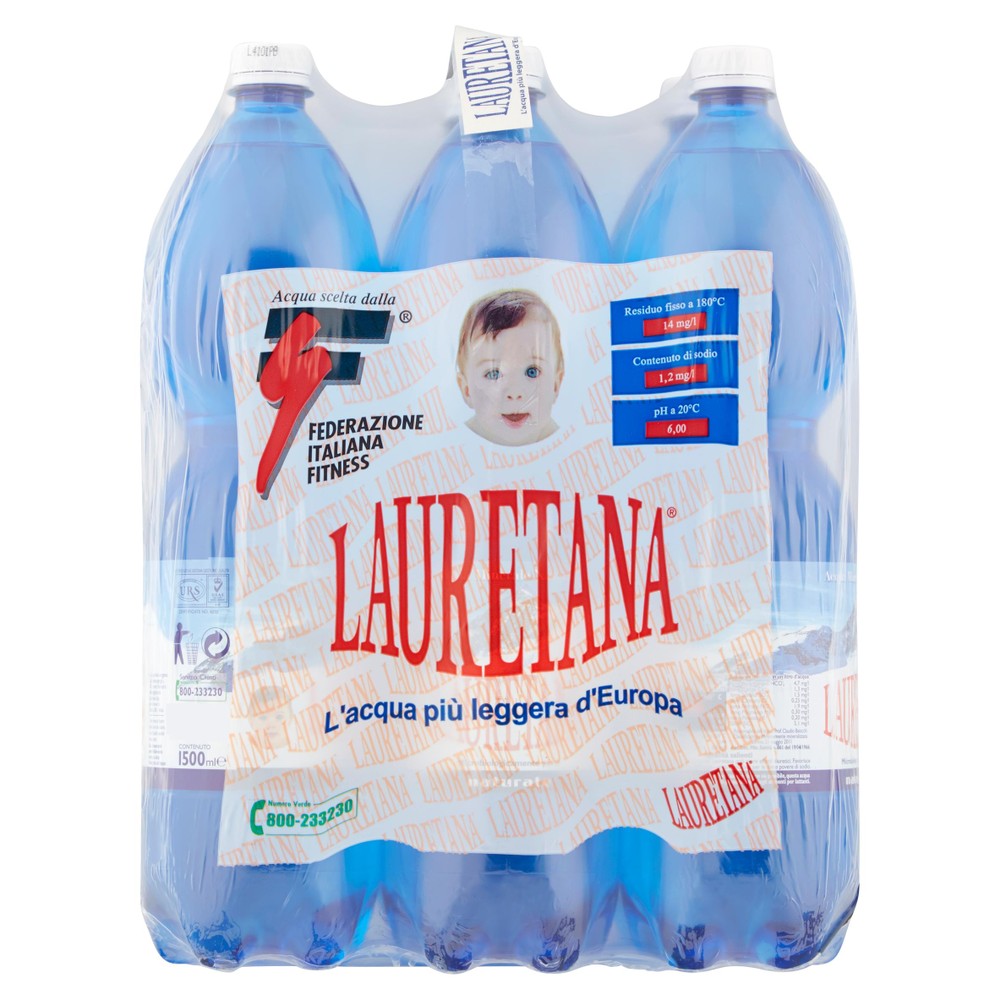 Acqua Naturale Lauretana 6 Da L.1,5 - Foto 1