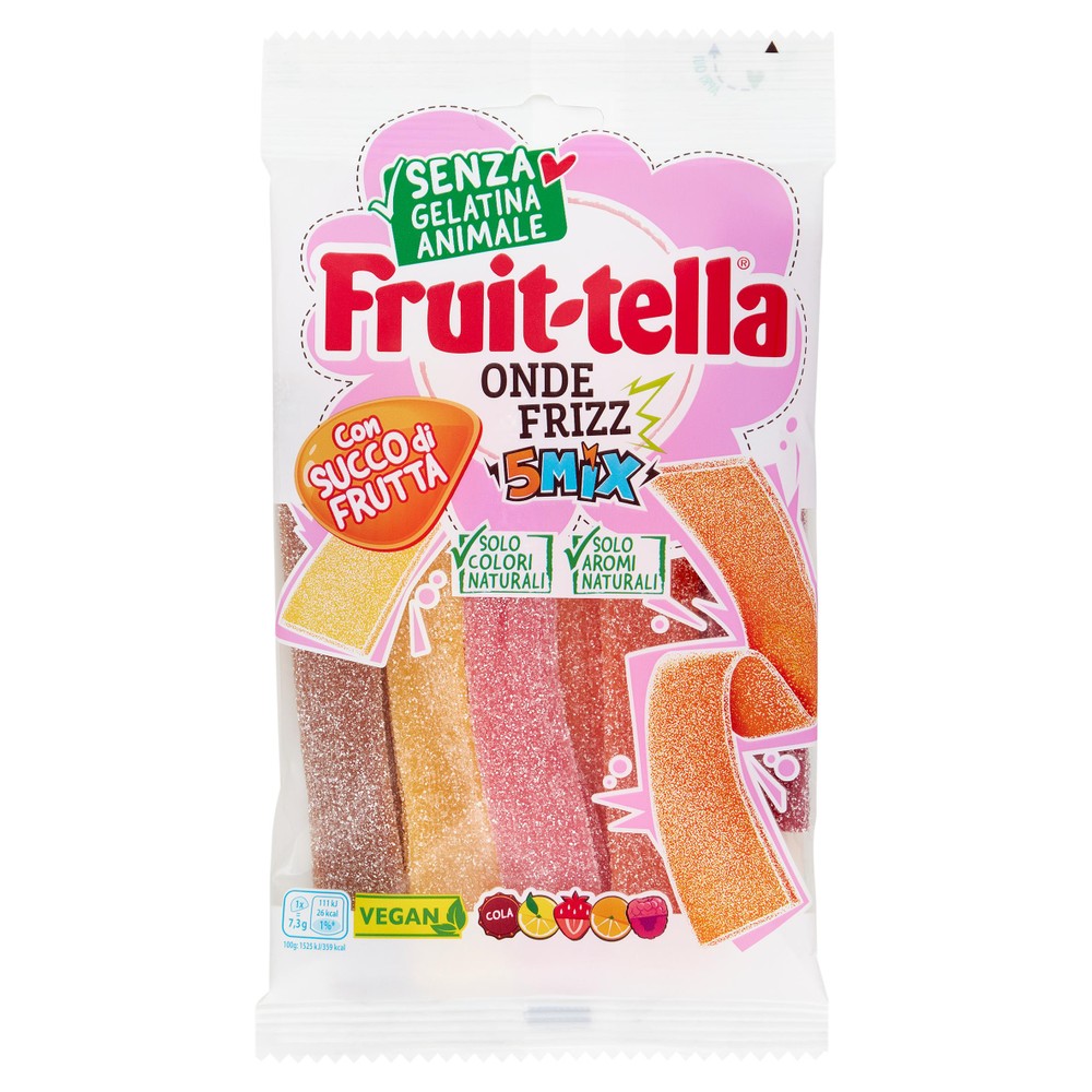 Fruittella Onde Frizz 5 Mix Caramelle Gommose Sour Gusto Frutta - Foto 1
