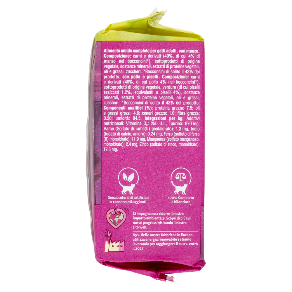 Whiskas Pranzetti Cibo Umido Per Gatti Adulti, Carne E Verdura, 6x50g - Foto 2