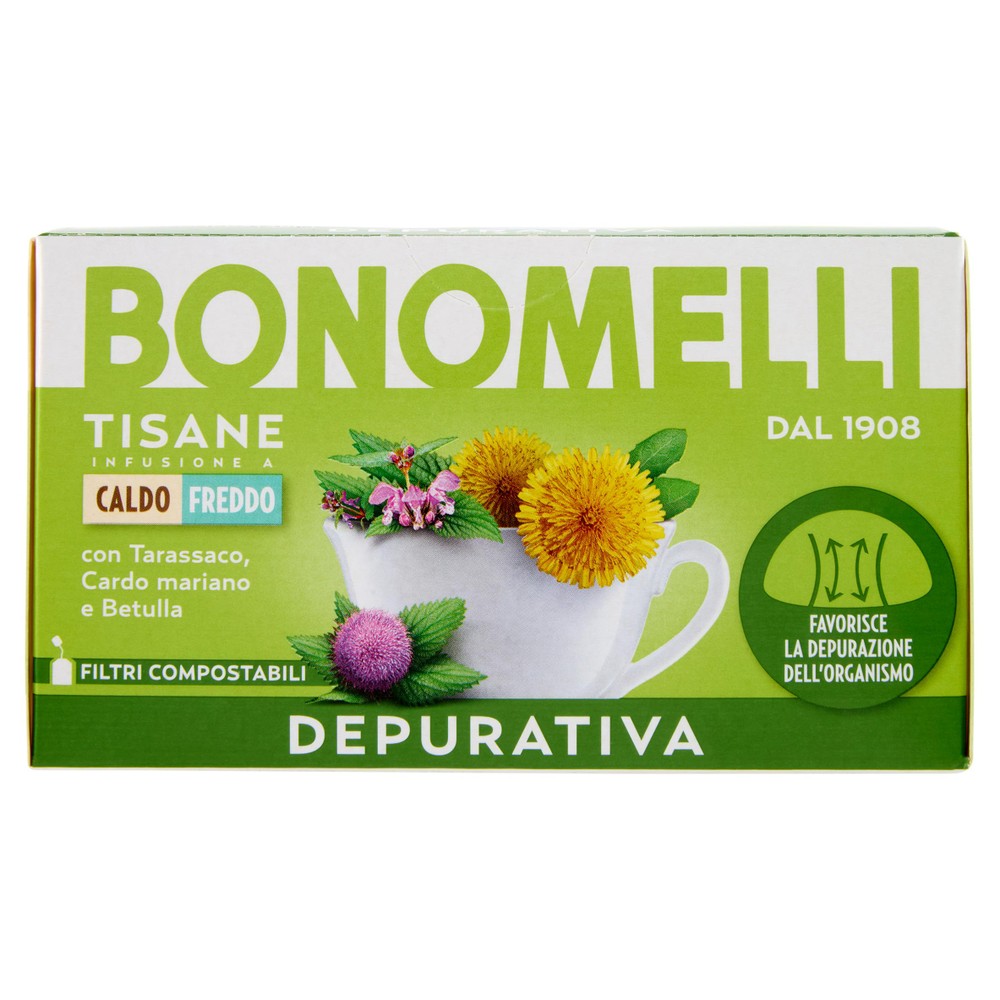 Tisana Depurativa Con Tarassaco E Cardo Mariano 16x2g Bonomelli - Foto 1