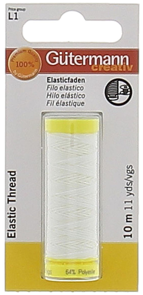 Filo Elastico Colore 5019 Bianco Mt.10 Gutermann - Foto 1