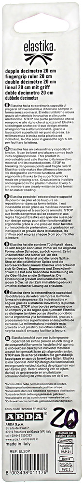 Righello Doppio Decimetro 20 Cm Elastika Arda - Foto 2