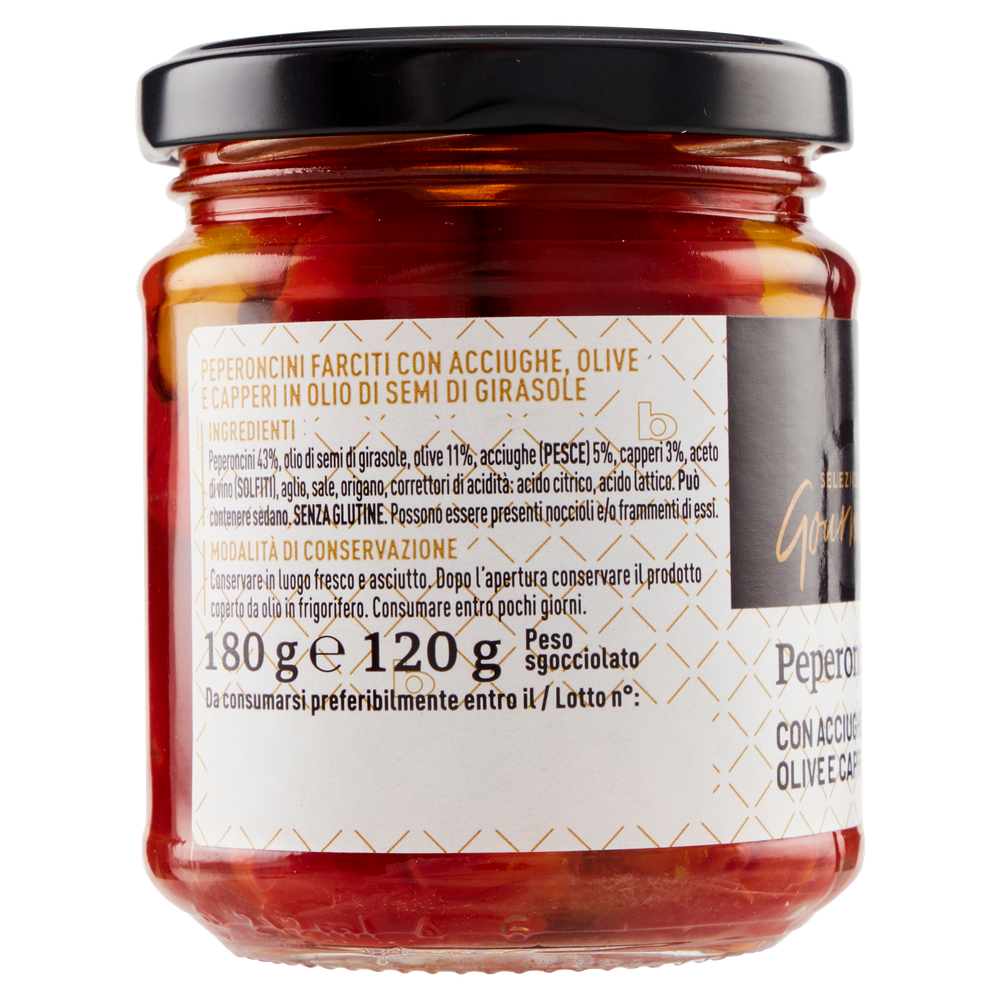 Peperoncini Farciti Con Acciughe Olive Capperi Selezione Gourmet Bennet - Foto 2