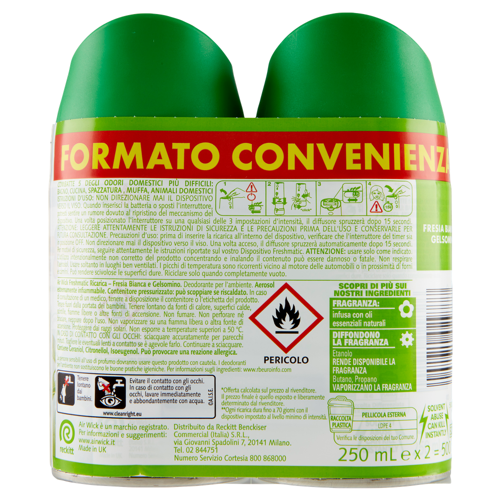 Doppia Ricarica Per Dedorante Ambiente Fresh Matic Air Wick Profumazio - Foto 3