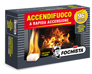 Accendifuoco Rapido Fochista Per Stufe E Camini 96 Cubetti P.Q. - Foto 1