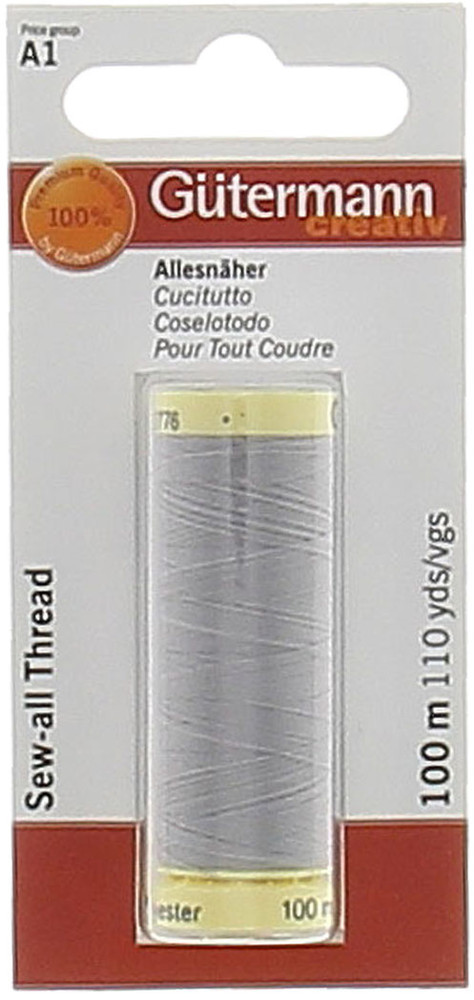 Filo Per Cucire Colore 38 Grigio Argento Mt.100 Gutermann - Foto 1