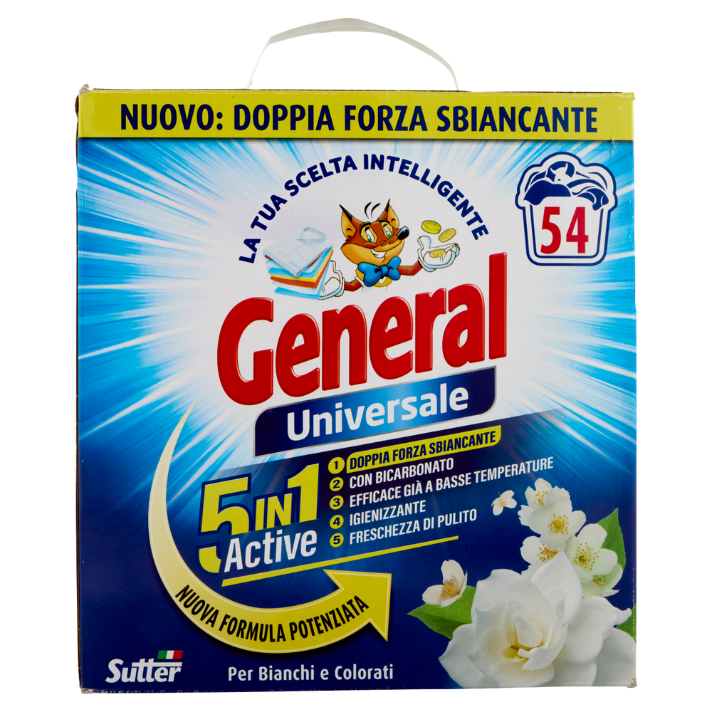 Detersivo Universale In Polvere Per Lavatrice 54 Lavaggi General - Foto 3