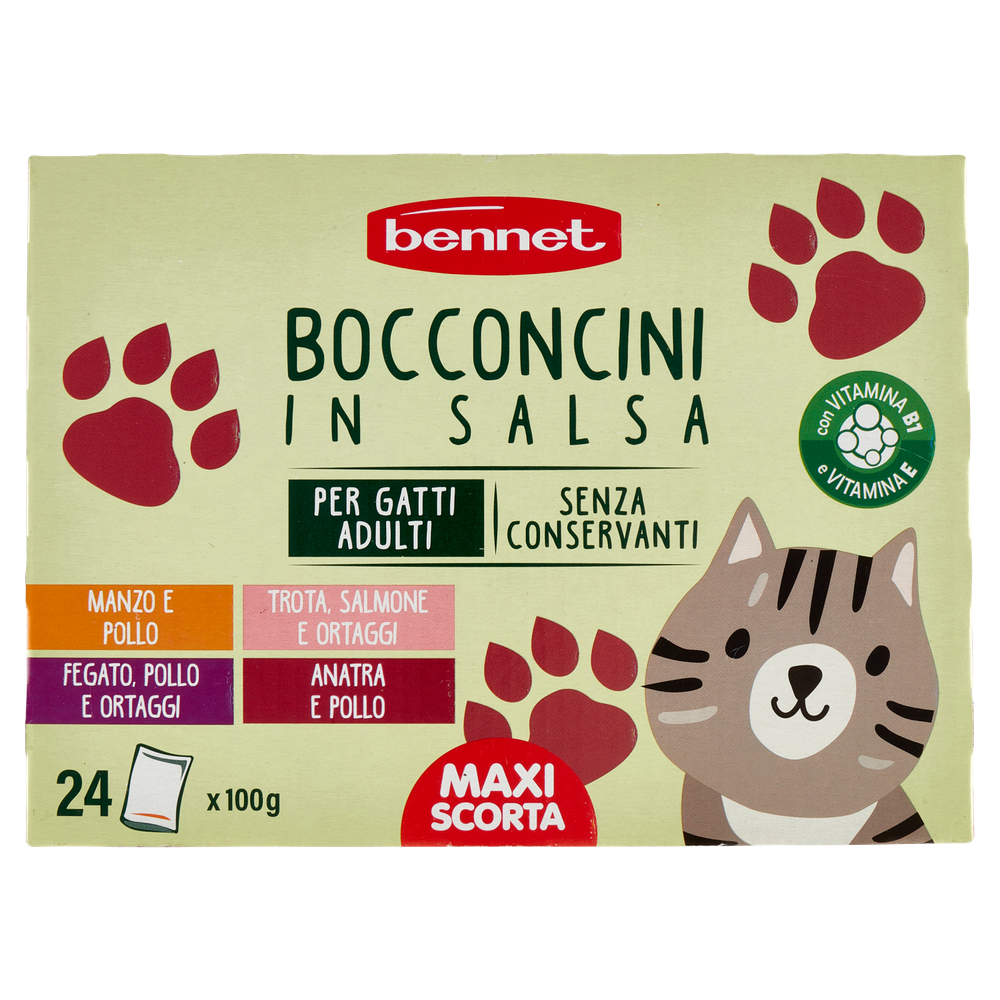 Alimento Umido Per Gatti Bocconcini Bennet 24 Buste - Foto 3