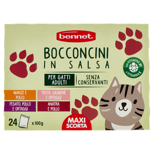 Alimento Umido Per Gatti Bocconcini Bennet 24 Buste - Foto 3