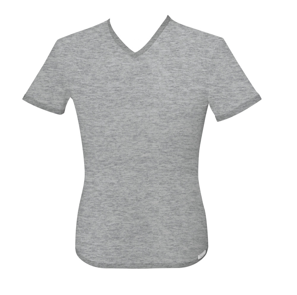 Maglia Intima Uomo Mezza Manica Scollo V XXL Grigio Malange Delinea - Foto 1