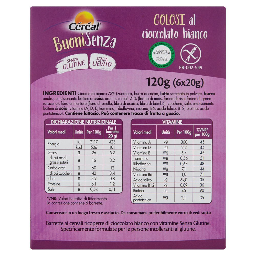 Buonisenza Golosi Al Cioccolato Bianco Senza Glutine Cereal - Foto 3