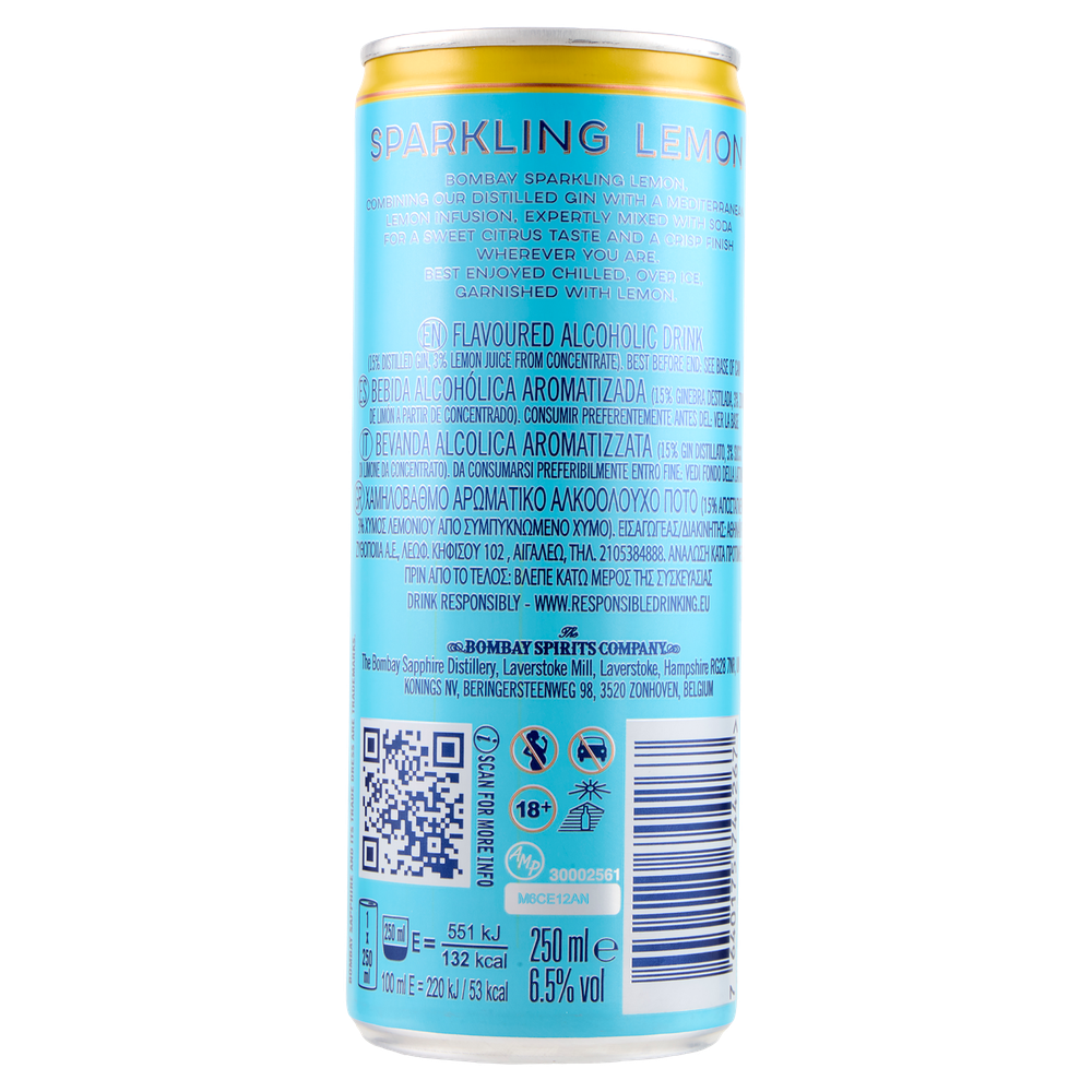 Aperitivo Sparkling Lemon Rtd 6,5% Bombay - Foto 3