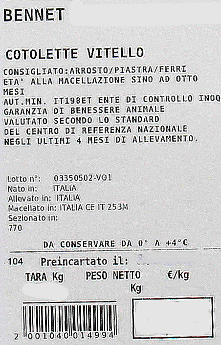 Cotolette Di Vitello Filiera Valore Bennet - Foto 3