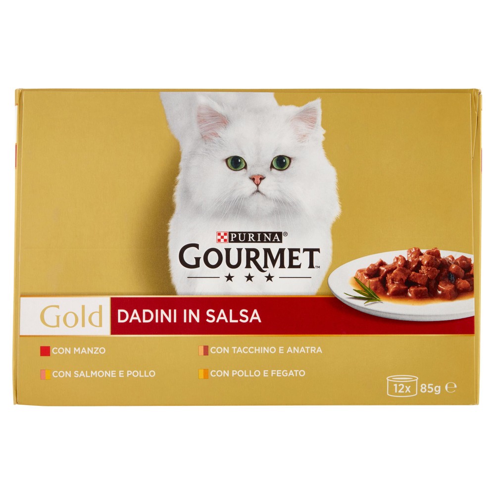 Alimento Umido Per Gatti Dadini In Salsa Gourmet Gold  Conf. Da 12 - Foto 1