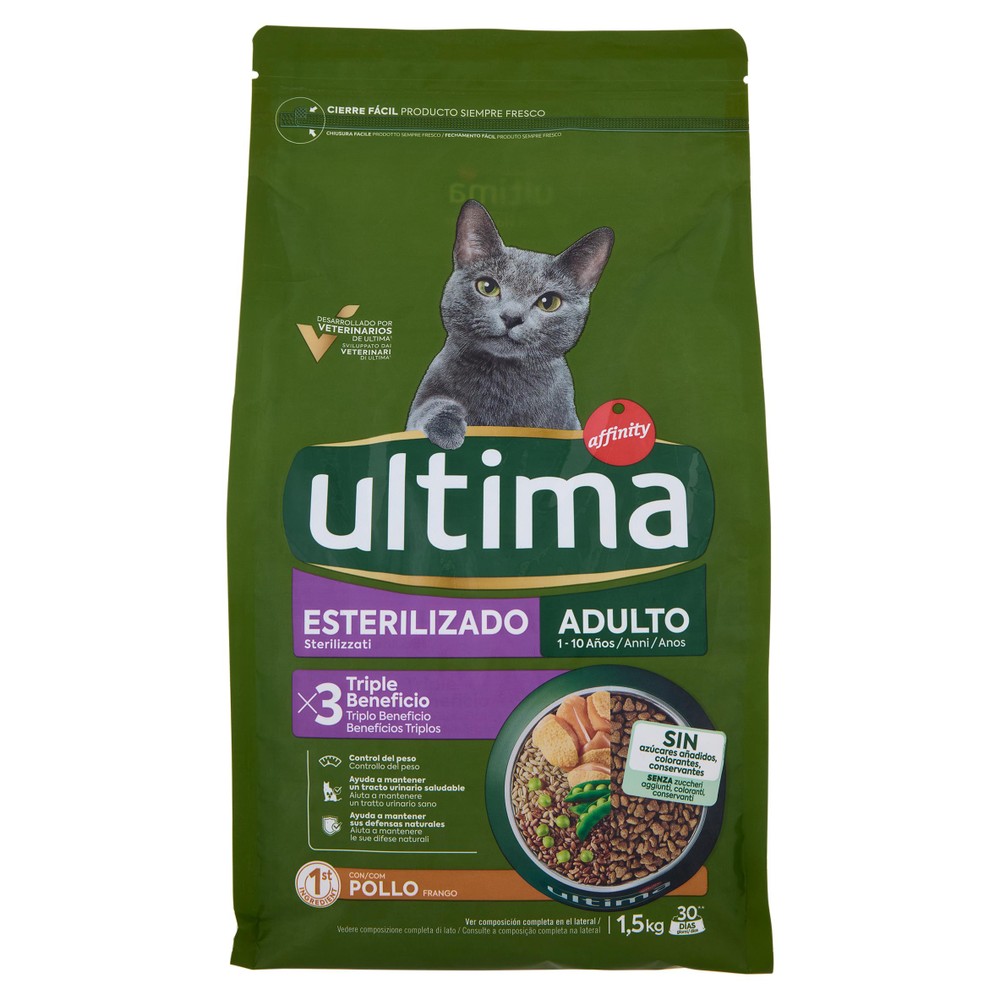 Alimento Secco Per Gatti Ultima Sterilizzati Al Pollo - Foto 1