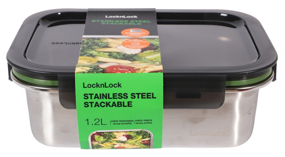 Contenitore Rettangolare Acciaio Inox Adatto Al Microonde Lock&Lock - Foto 2