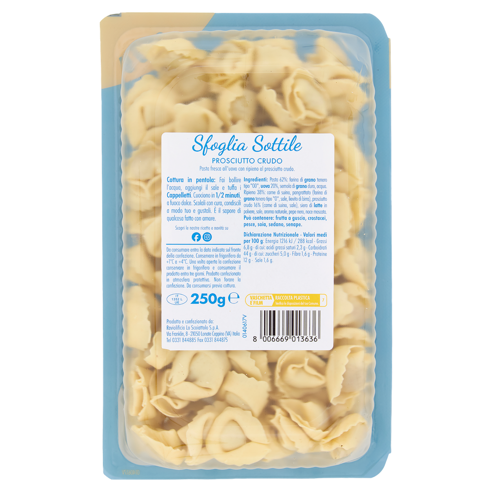 Cappelletti Prosciutto Crudo Sfoglia Sottile - Foto 3
