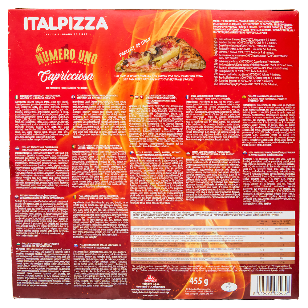Pizza Capricciosa La Numero Uno Golden Edition Italpizza - Foto 3
