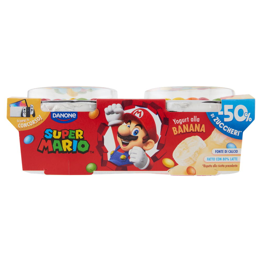 Yogurt Con Confettini Banana 2x110g Danone Super Mario - Foto 1