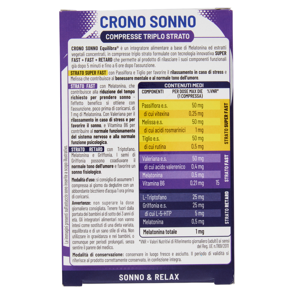 Compresse Primo Strato Crono Sonno Equilibra - Foto 3