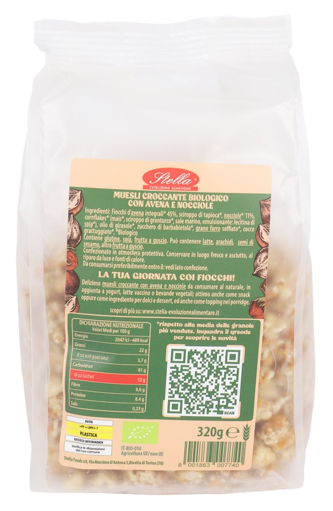 Crunchy Avena Con Nocciole Biologico Stella - Foto 3