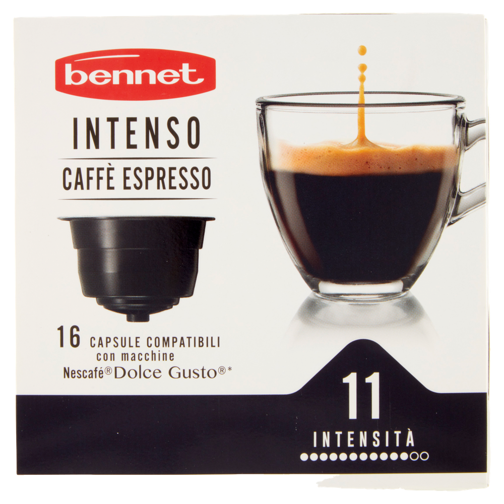 Bennet Caffè Intenso Capsule Compatibili Dolce Gusto, Conf.16 Capsule