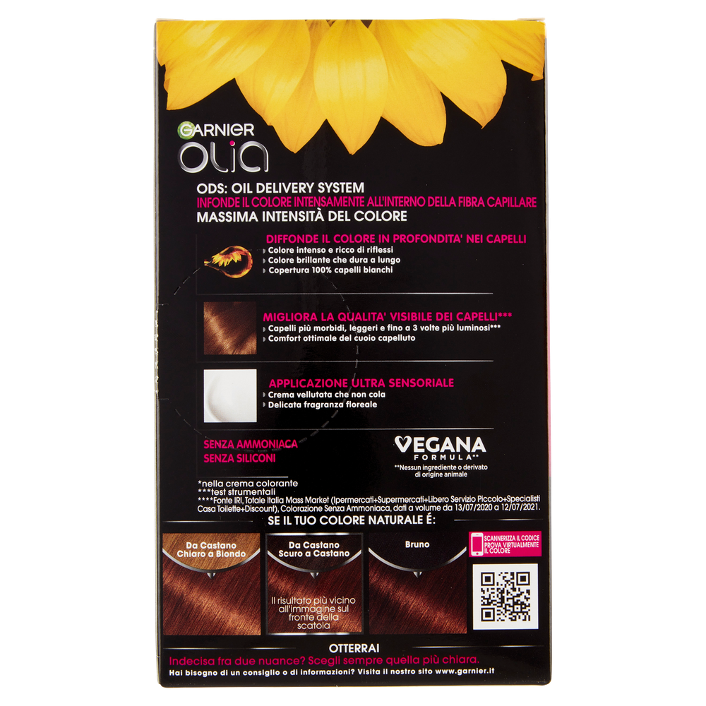 Colorazione Capelli 6.35 Castano Chiaro Cioccolato Olia Garnier - Foto 3
