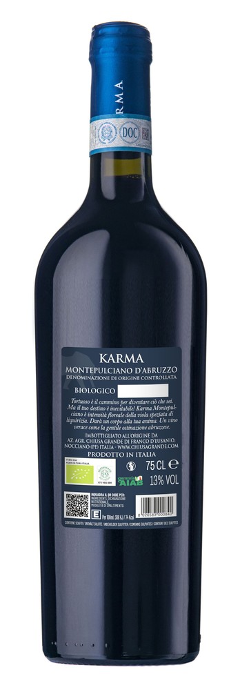 Vino Rosso Montepulciano D'abruzzo Doc Bio Karma - Foto 2