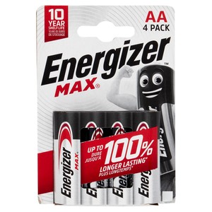 4 Pile Stilo Aa Alkaline Max Energizer