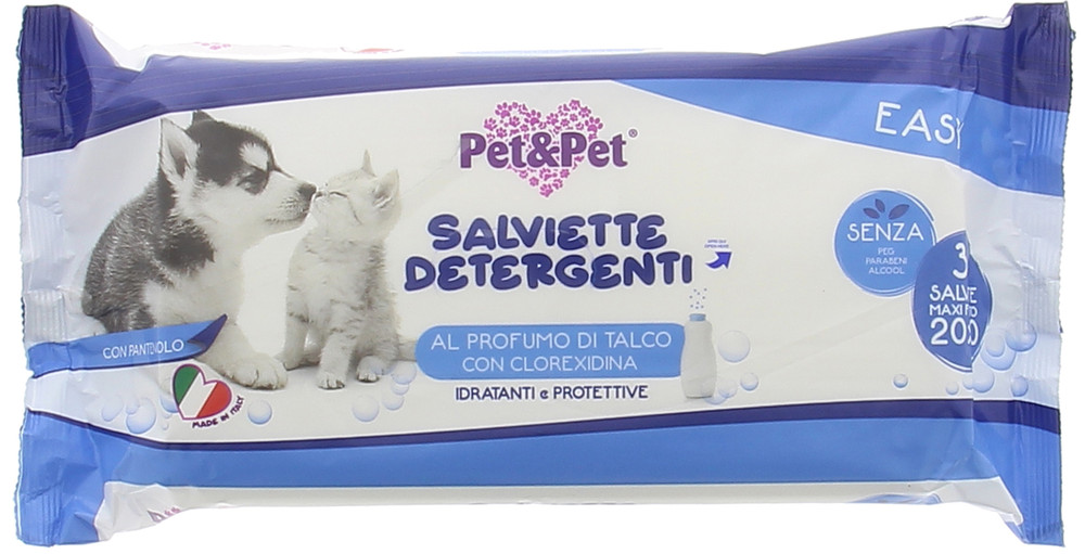 Salviette Detergenti Pet Con Talco Pet&Pet Conf. Da 36