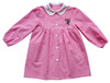 Grembiule Asilo Bambina 6 Anni Vichy Rosa Ricamo Stitch