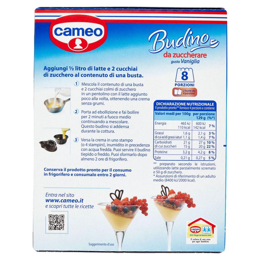 Preparato Per Budino Alla Vaniglia Da Zuccherare 2x35g Cameo - Foto 3
