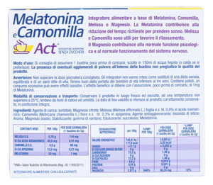 Melatonina E Camomilla Act Bustine Solubili - Foto 3