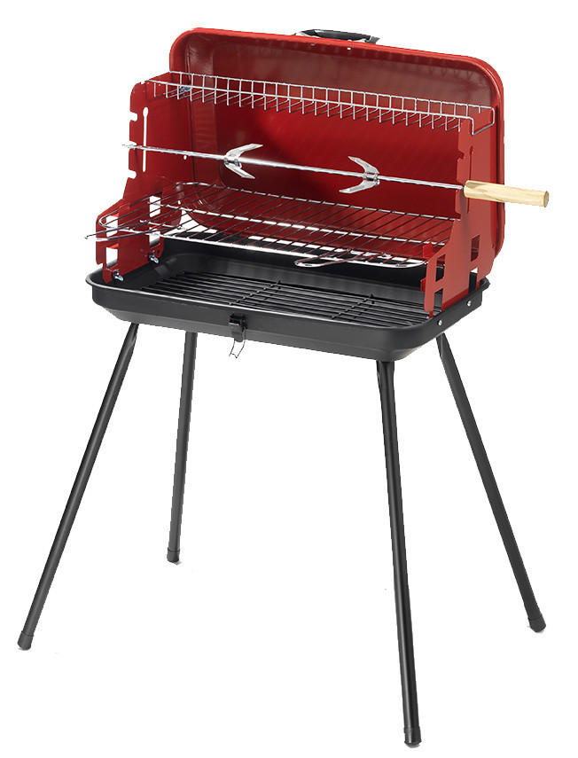 Barbecue A Valigetta Cm 28x46, In Acciaio Verniciato - Foto 1