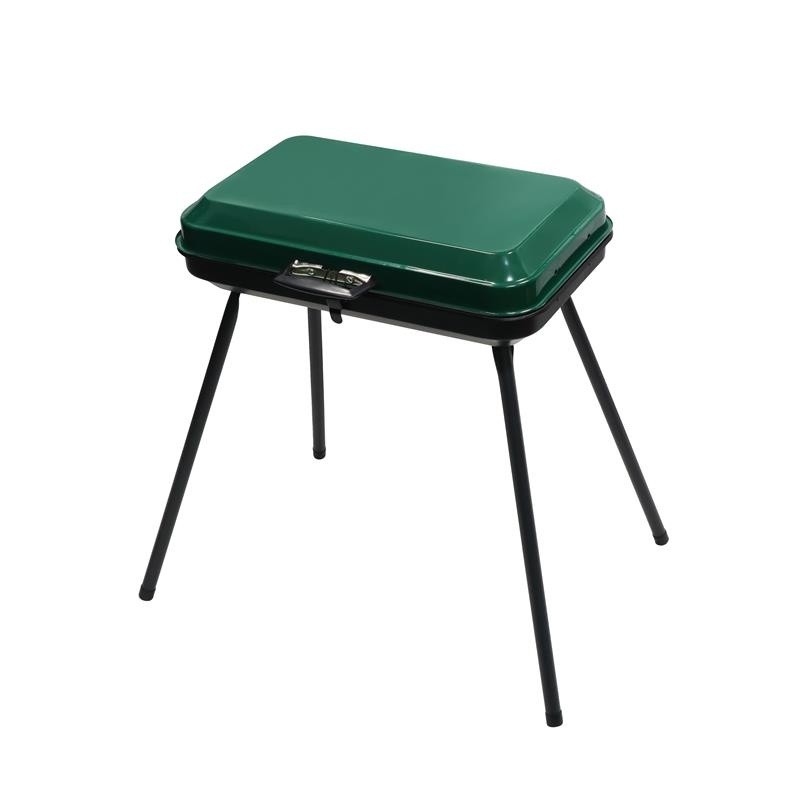 Barbecue Acciaio Verniciato 46x28 Valigia + Coperchio Pic-Nic - Foto 2